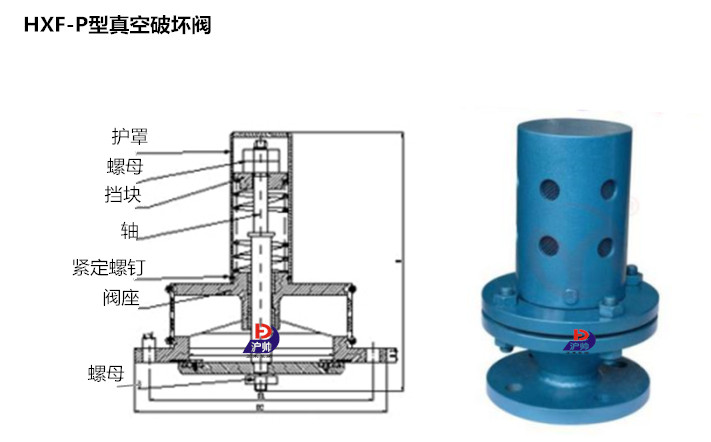 HXF-P真空破壞泄壓閥結(jié)構(gòu)圖